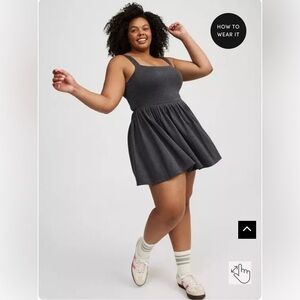 Dark Gray Sleeveless Sport Dress